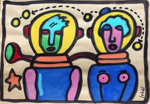 juhel 10 huile sur papier kraft 2005 21x30