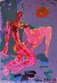 stan 04 Rose acrylique sur papier fort 70x50 2007